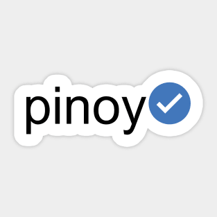 Verified Pinoy (Black Text) Sticker